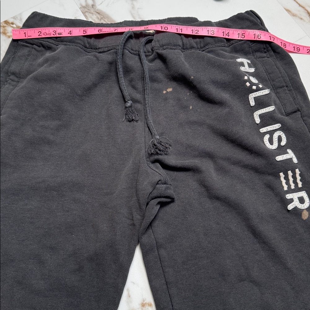 Hollister Y2K Spellout Straight Wide Leg Sweatpants Sz M Distressed Lounge - Picture 5 of 9